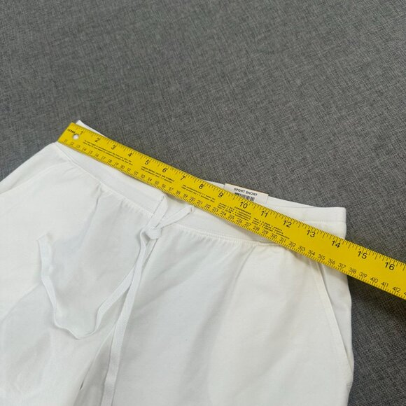 NEW! Karen Scott Sport Shorts Petites PS Bright White Drawstring Pockets Cotton - Picture 5 of 12